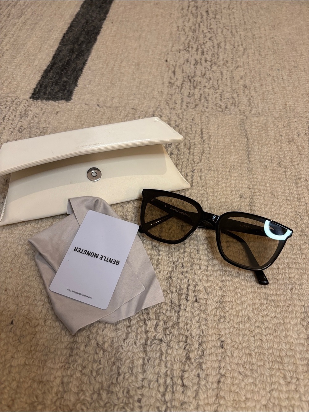 GENTLE MONSTER Black Frame, Brown Lens Cat-Eye Sunglasses (Purchased in London)